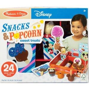 NIB. Melissa & Doug Disney Snacks & Popcorn Wooden Play Set